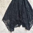 2000's noir lace asymmetrical dress