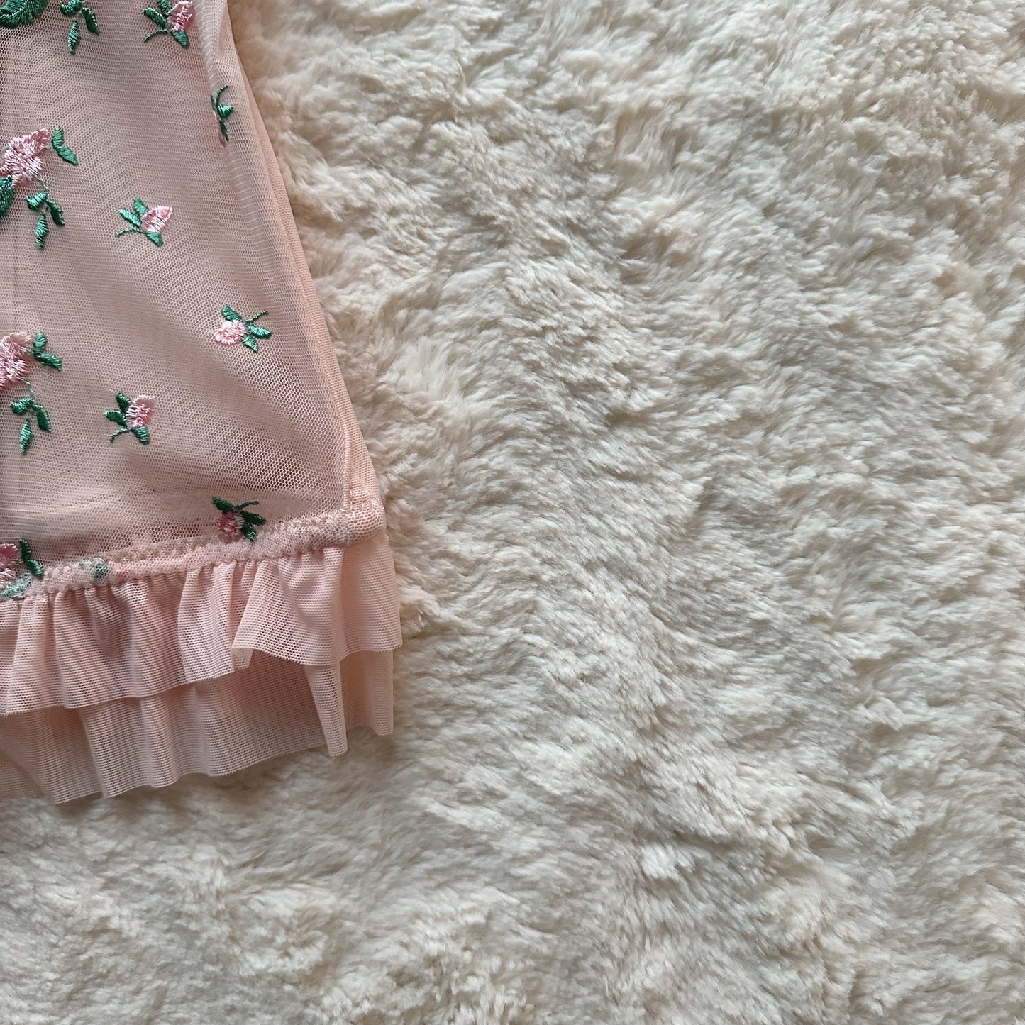 2000's blush pink floral bustier