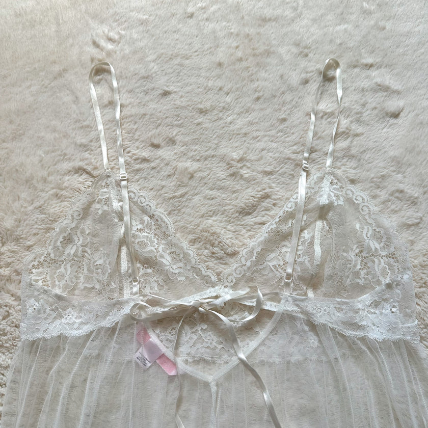 2002 ivory flora slip dress