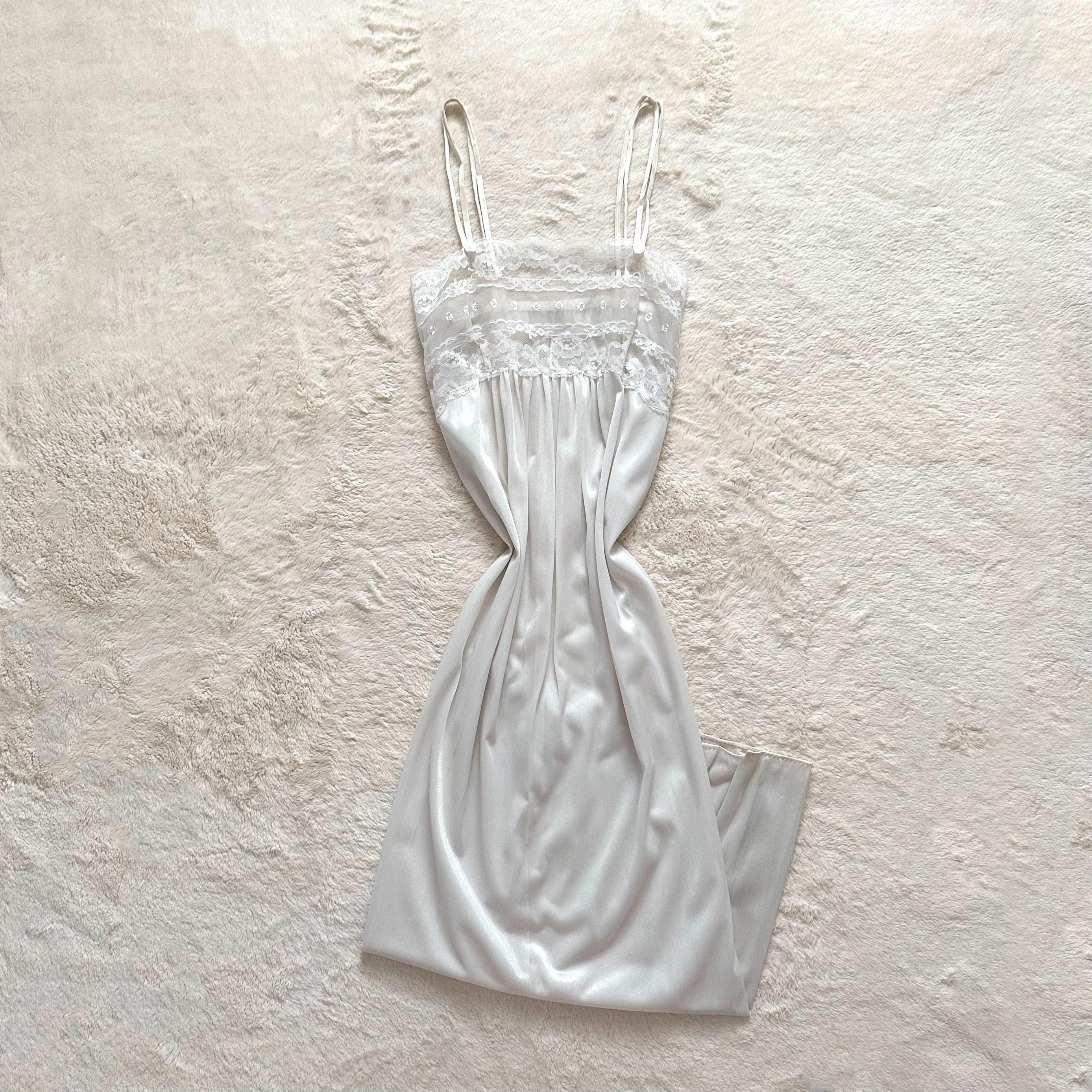 1990's ivory daydream slip dress