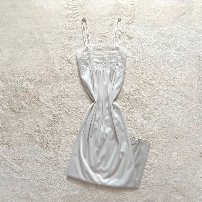1990's ivory daydream slip dress