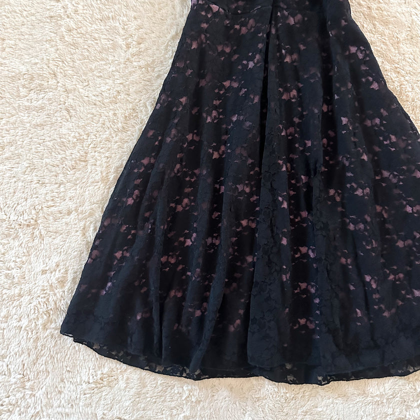 2000's midnight muse halter dress