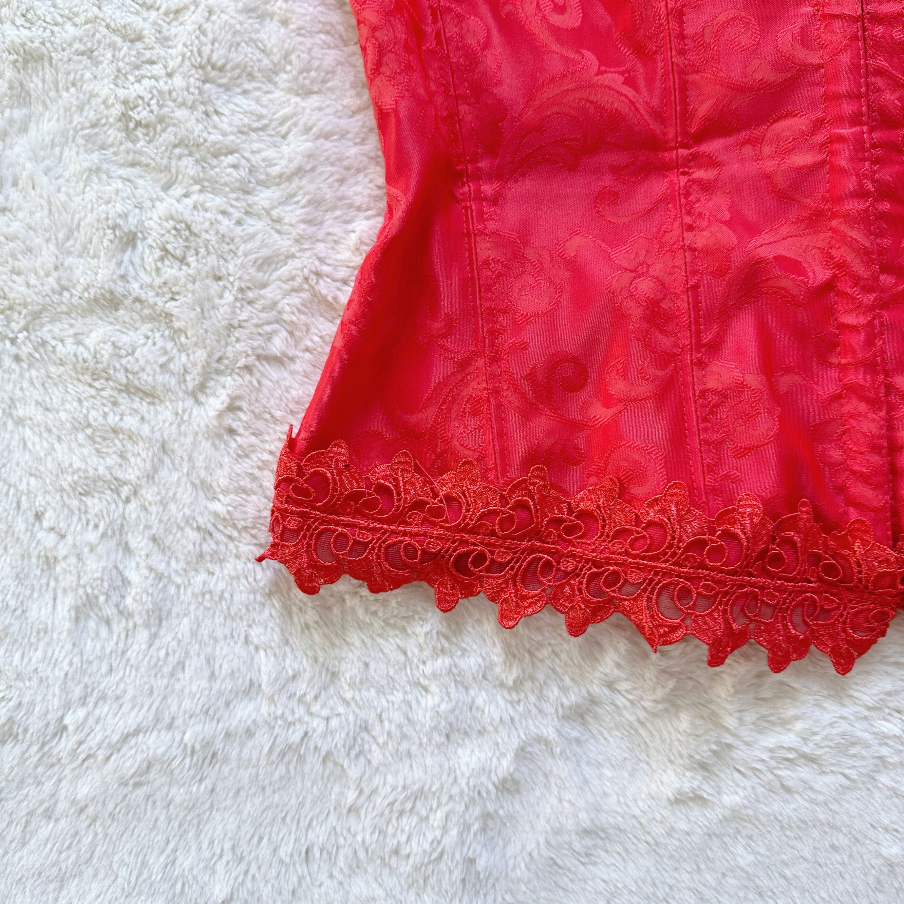 1990's rose petal corset
