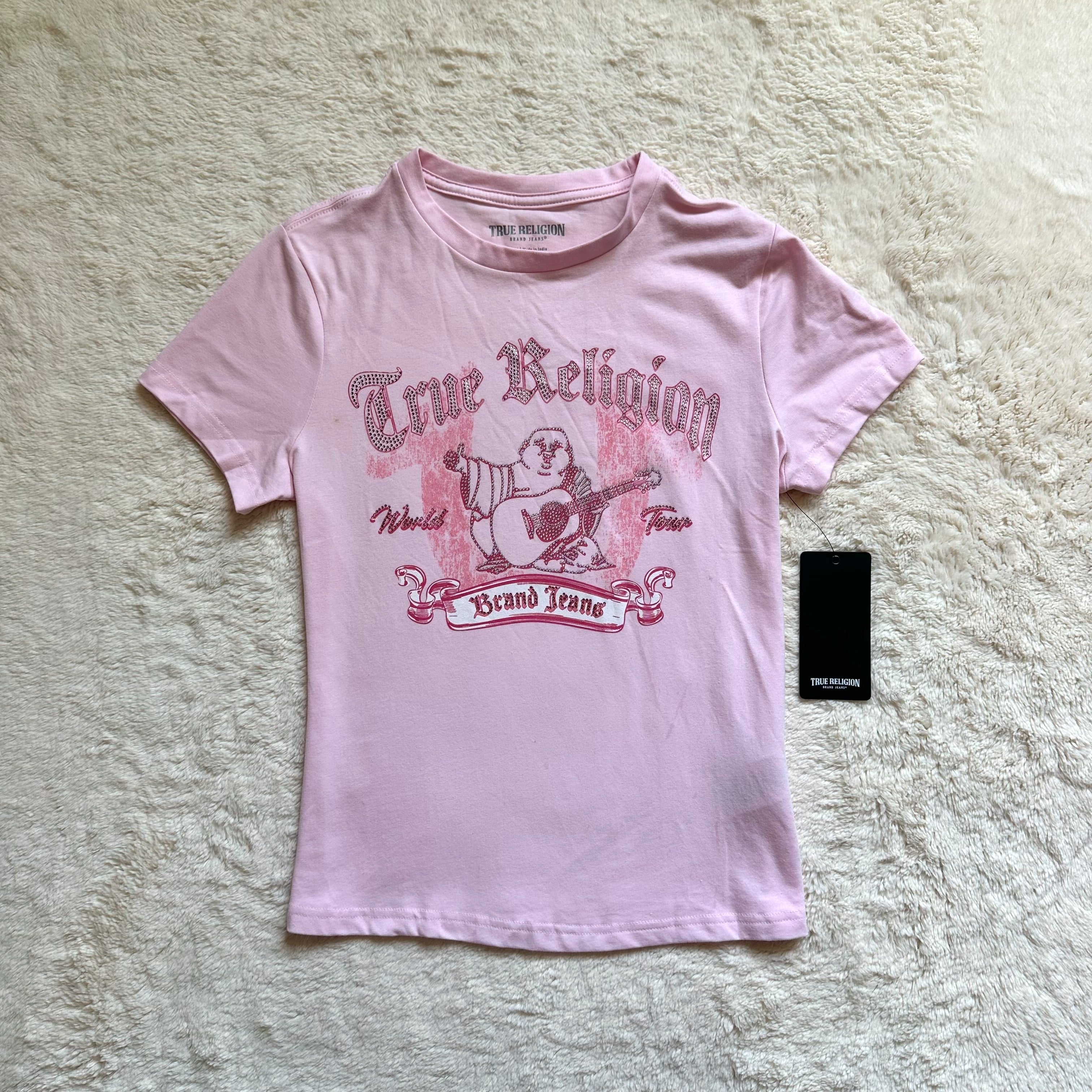 true religion cherry blossom crystal crewneck - rtp: $62
