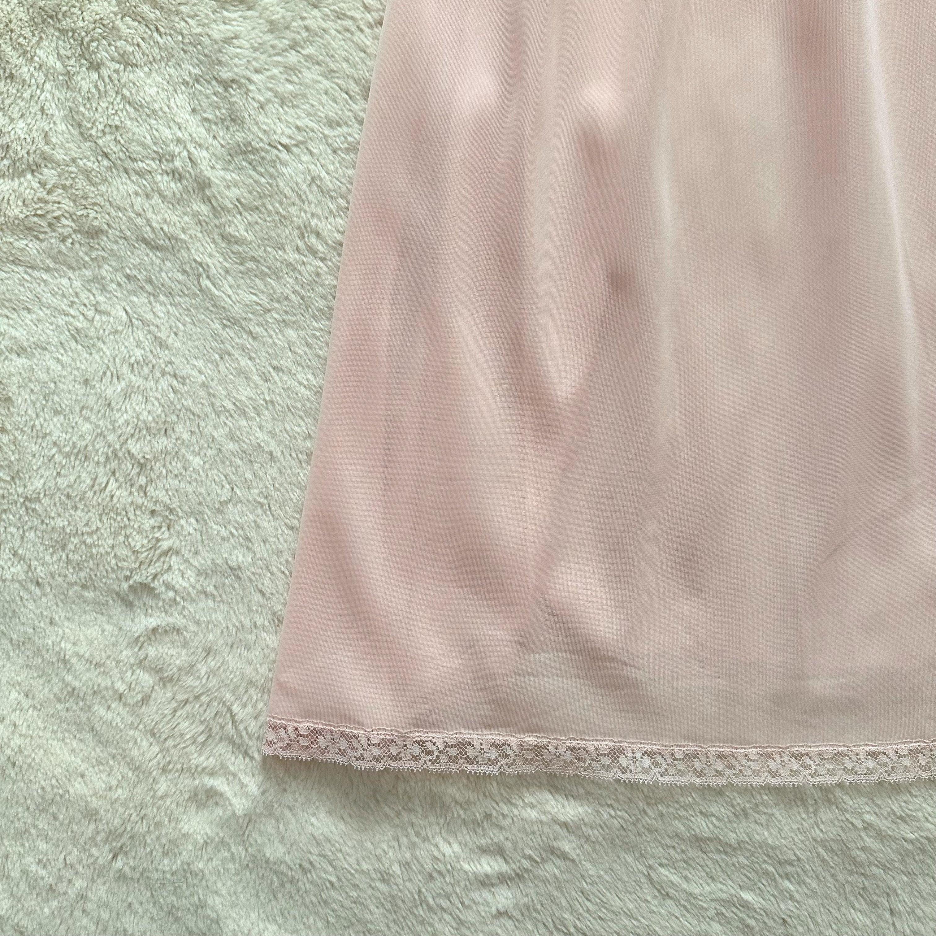 1980's blush whisper slip dress