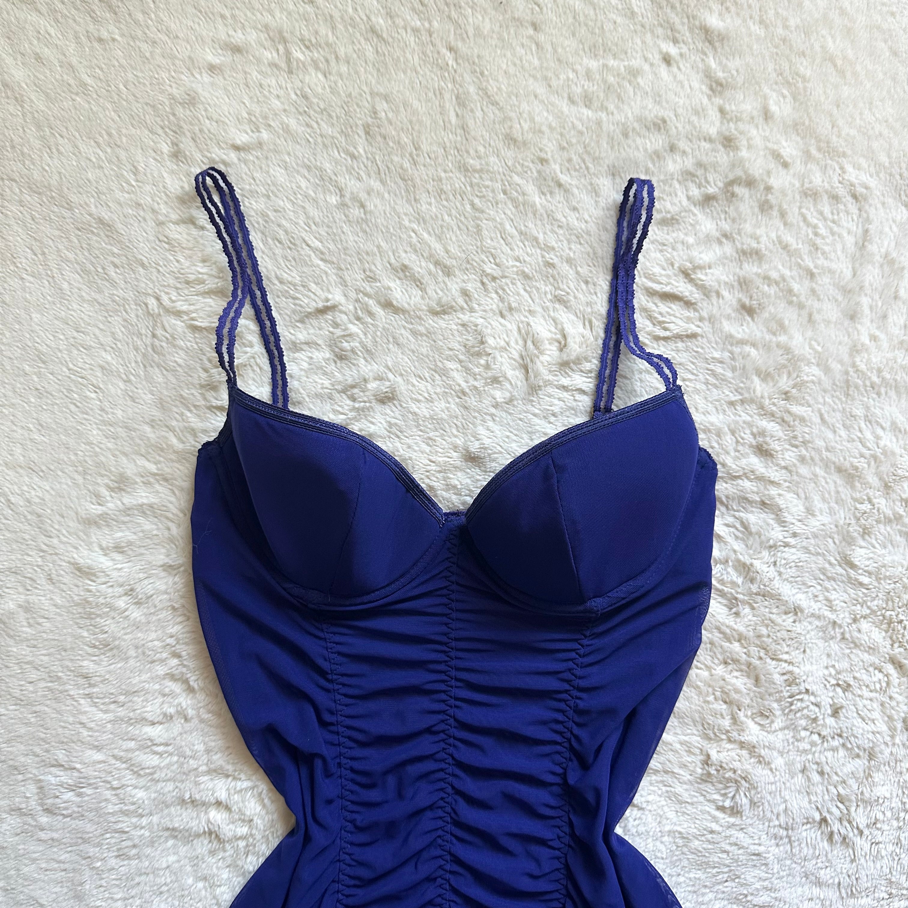 2000's sapphire serenade slip dress
