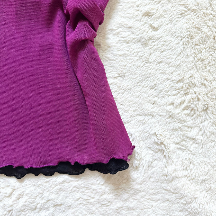 1990's plum rose top