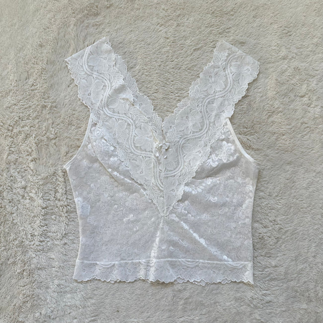 2000's pearl lace camisole