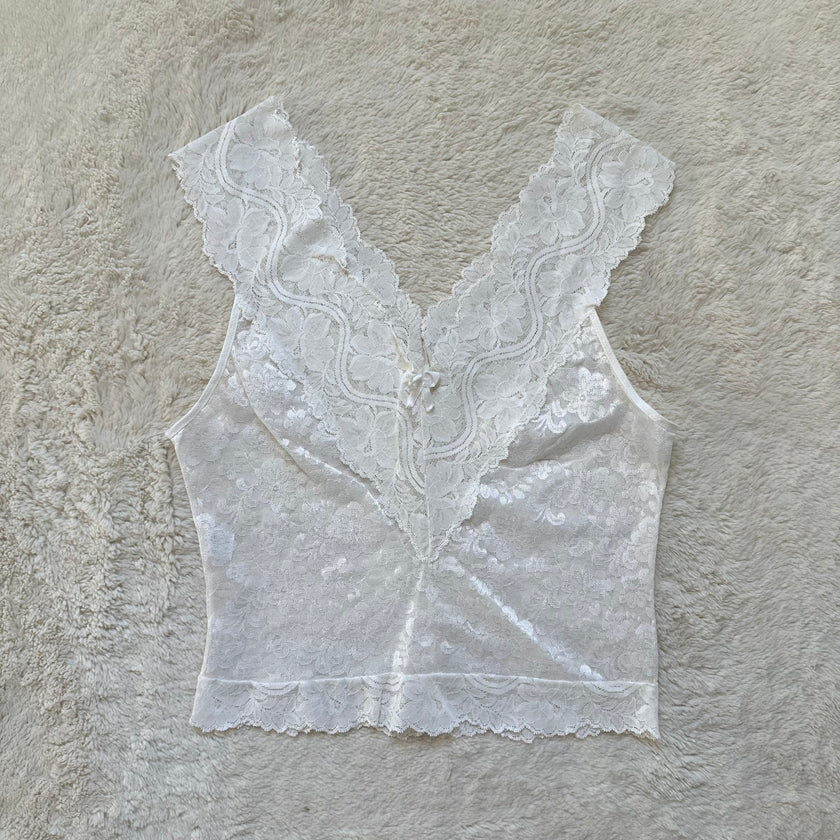 2000's pearl lace camisole