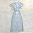 1980's sky ribbon peignoir