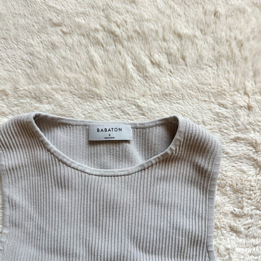 aritzia babaton sculpt knit tank