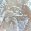 1980's ivory ribbon gown
