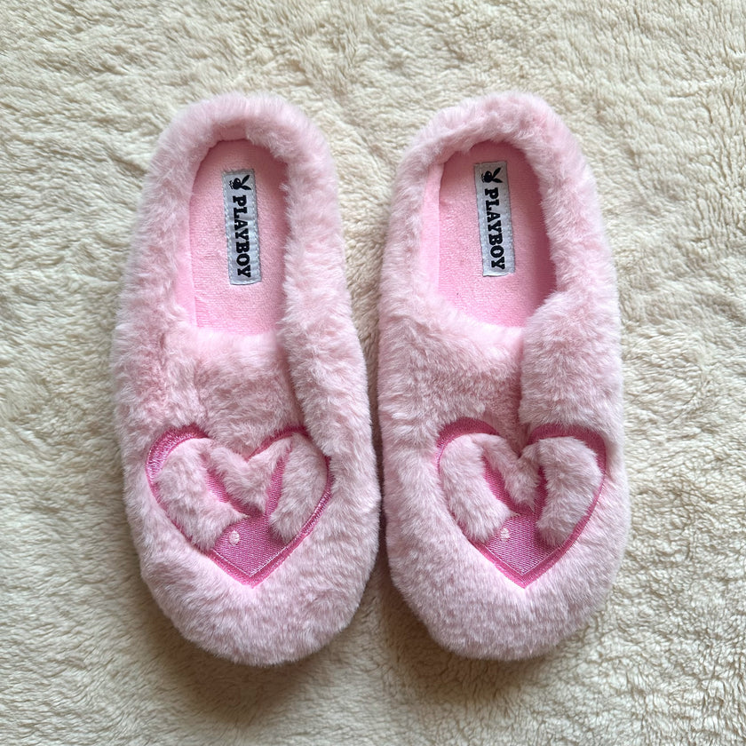 playboy cupid's heart slippers