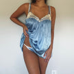 1990's silken bluebell babydoll set