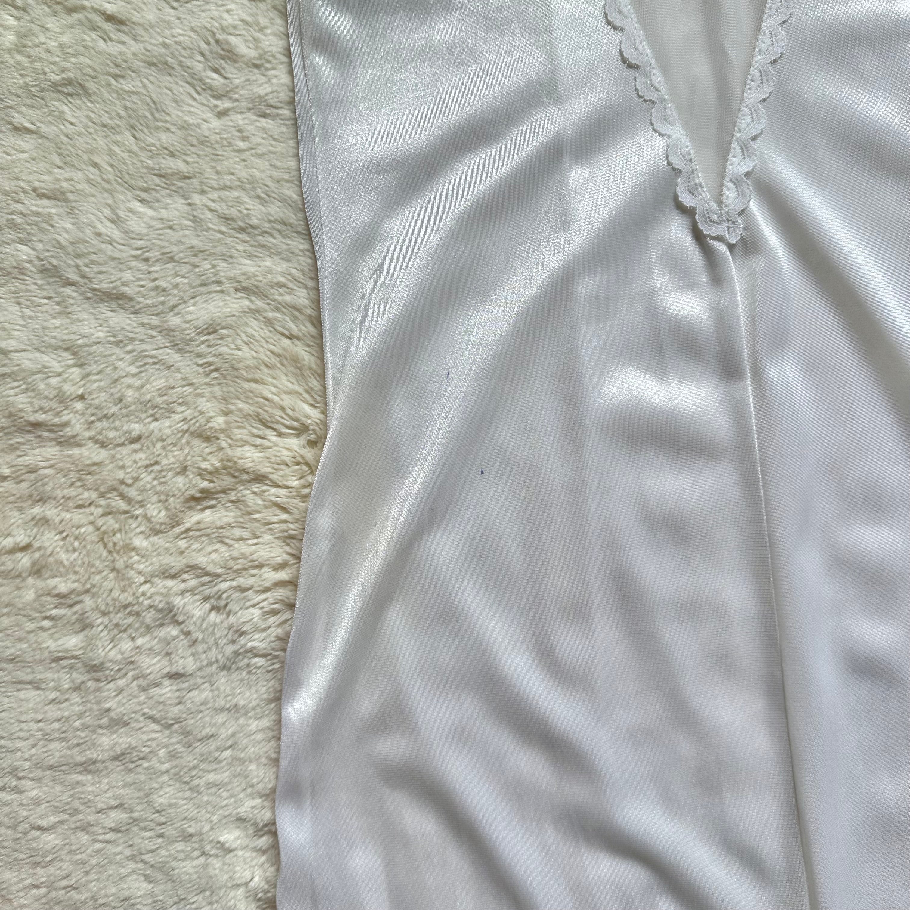 1980's ivory sonata slip dress