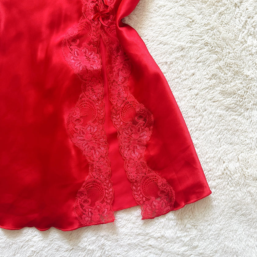 2000's rose glow slip dress