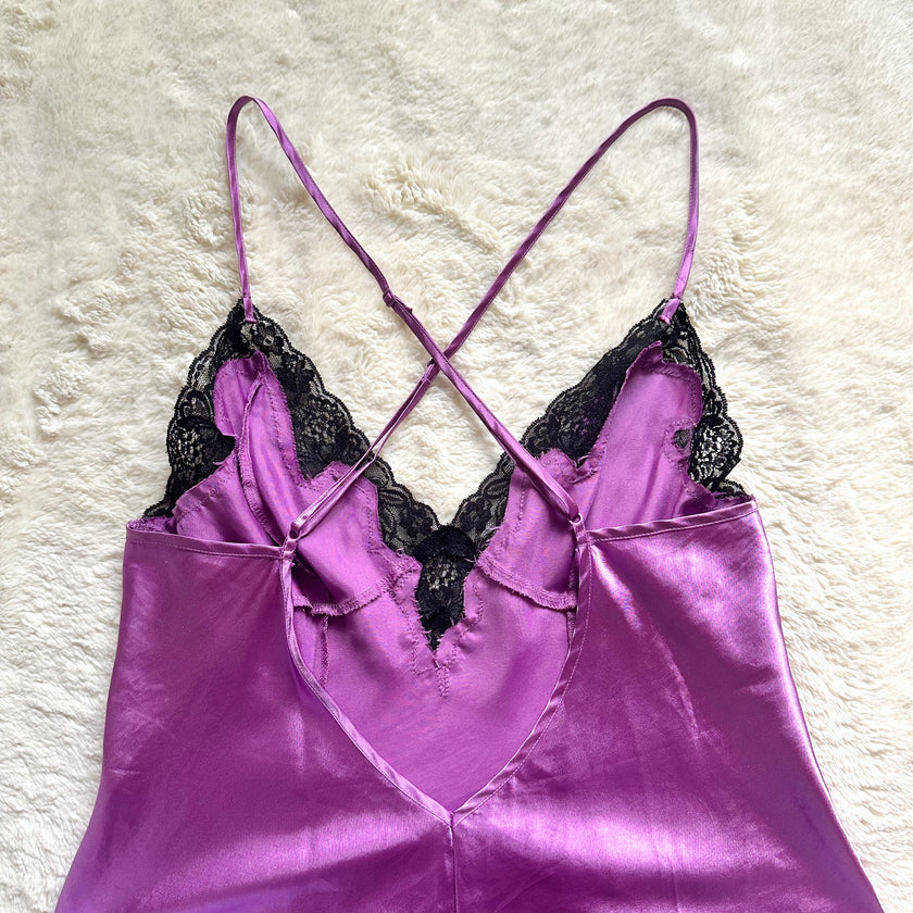 2000's orchid kiss slip dress