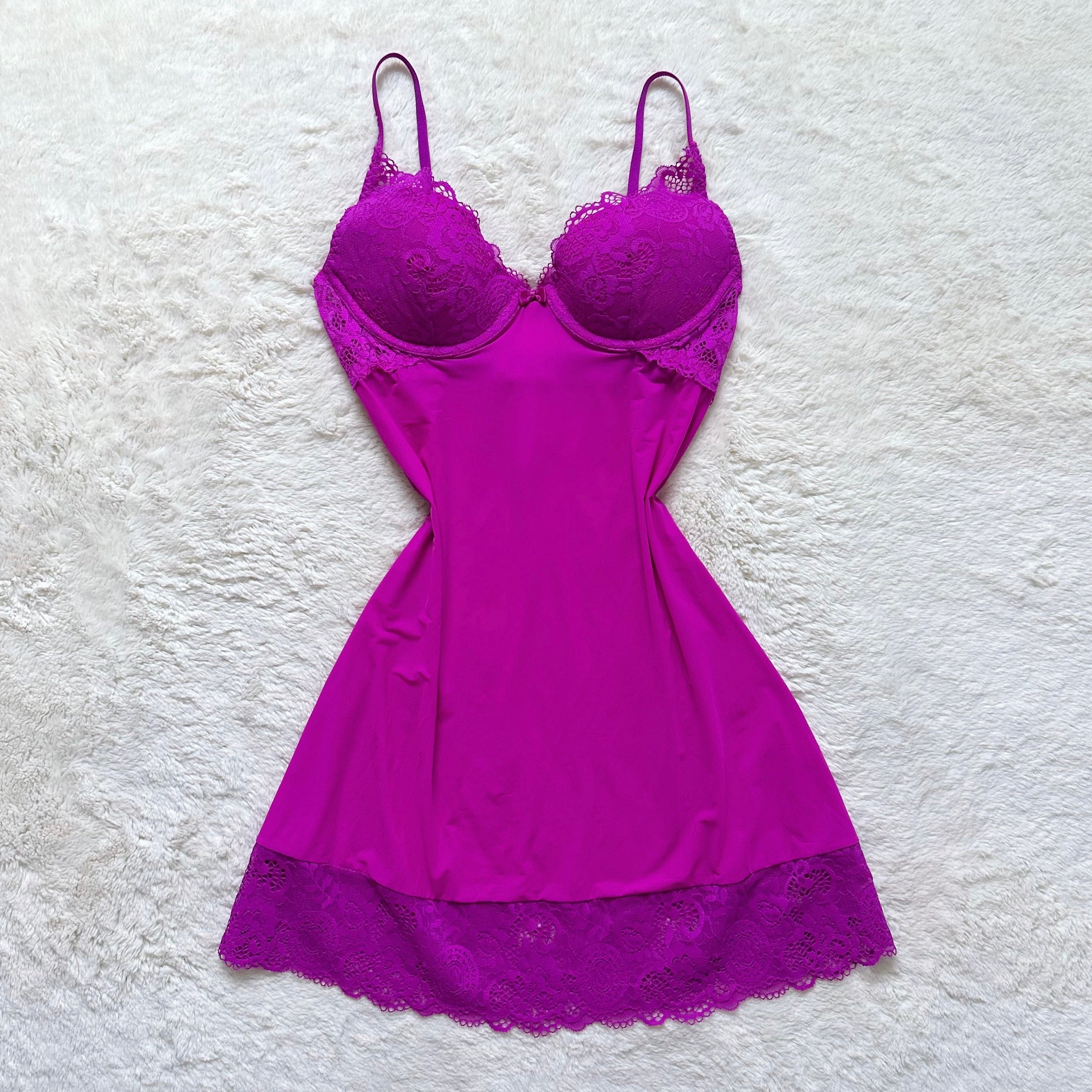 2011 fiery fuchsia slip dress