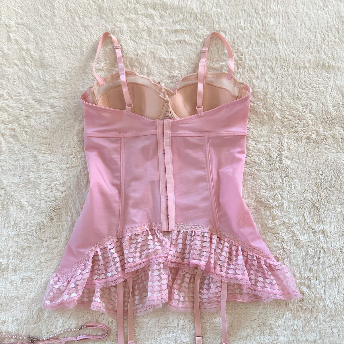 2000's candy hearts bustier set