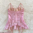 2000's candy hearts bustier set