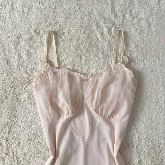 1980's blush reverie slip dress
