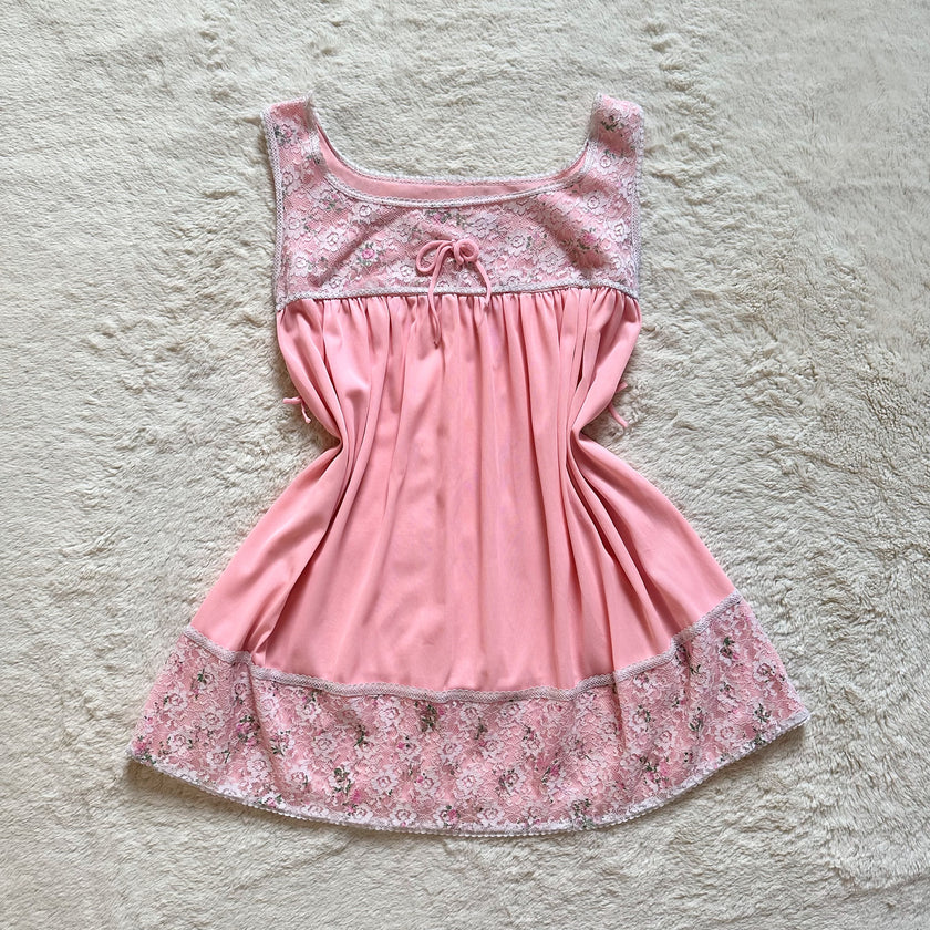 1960's blush gardenia babydoll