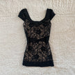 2000's raven lace top
