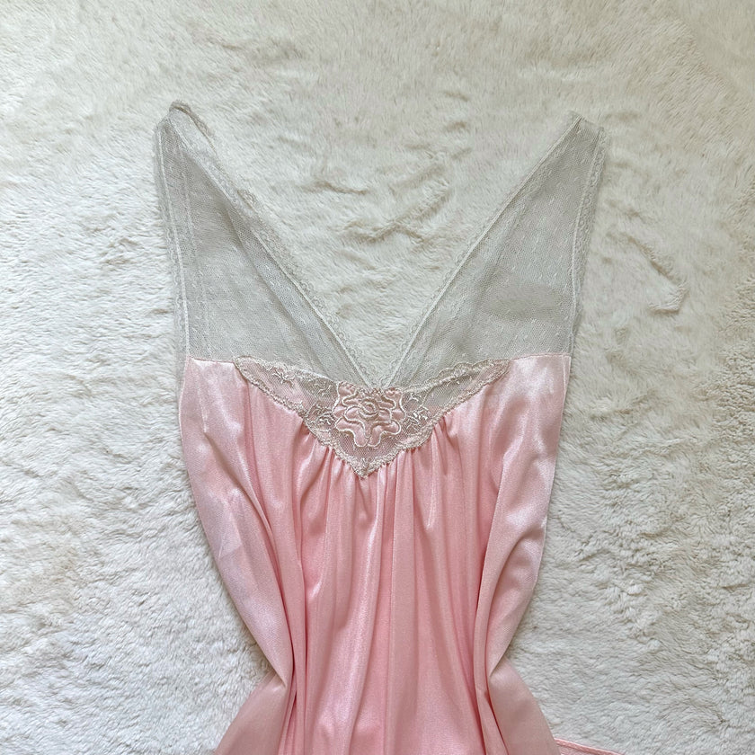 1980's peach blossom negligee