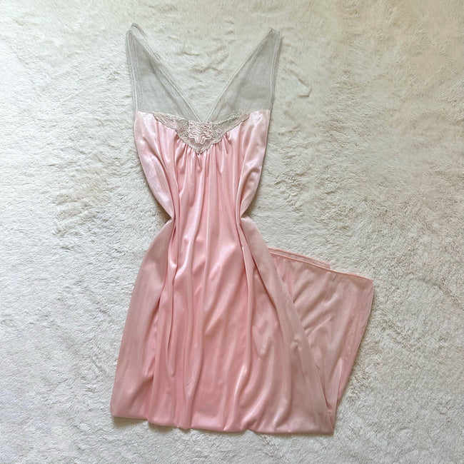 1980's peach blossom negligee