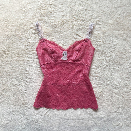 japanese brand rose lace camisole