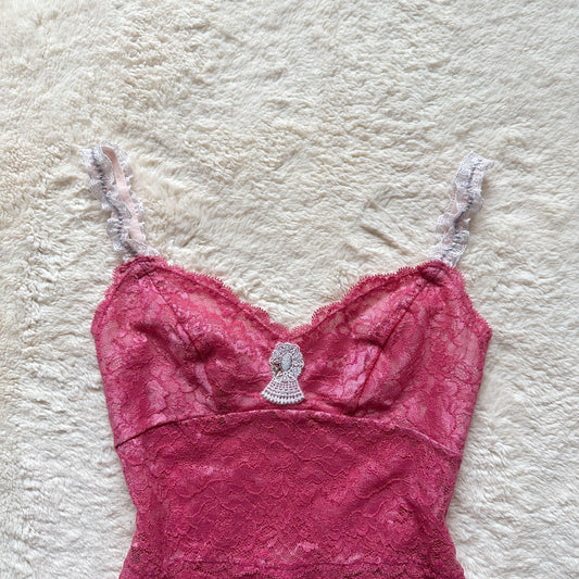 japanese brand rose lace camisole