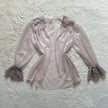 1980's petal meadow bed jacket