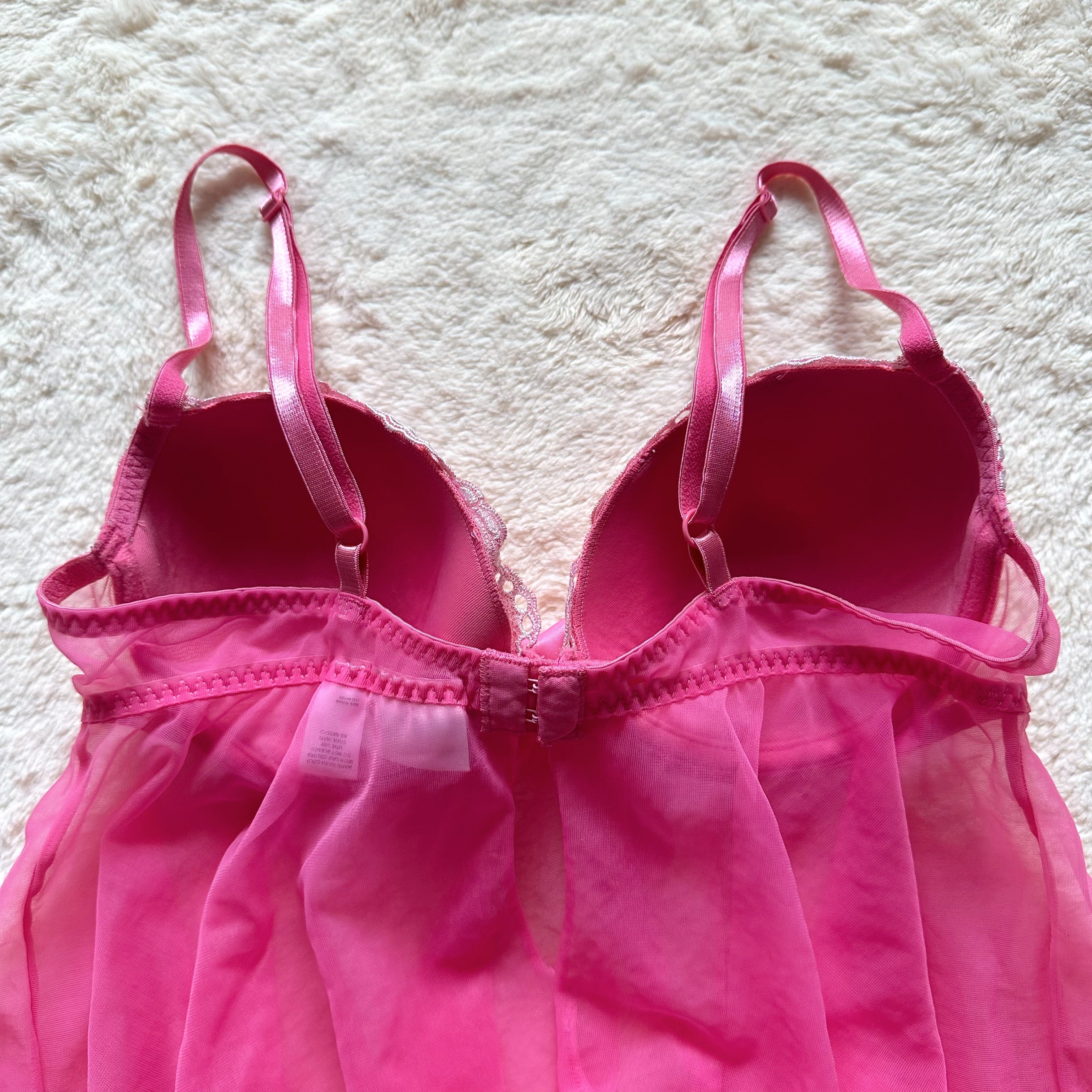 2000's coquette blossom babydoll slip dress