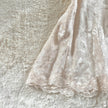 1980's ivory flora slip dress