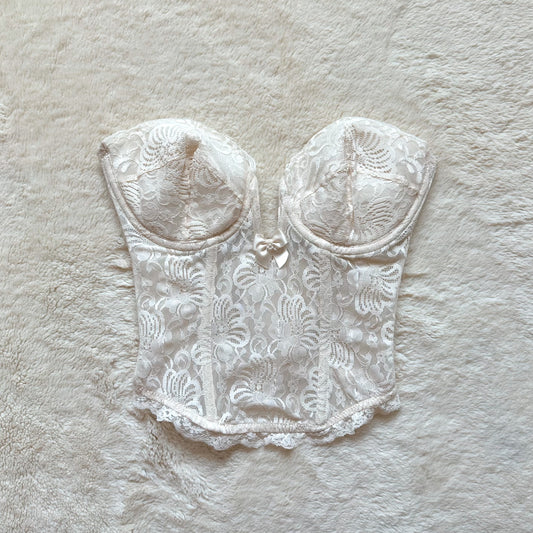 1990's ivory charm corset