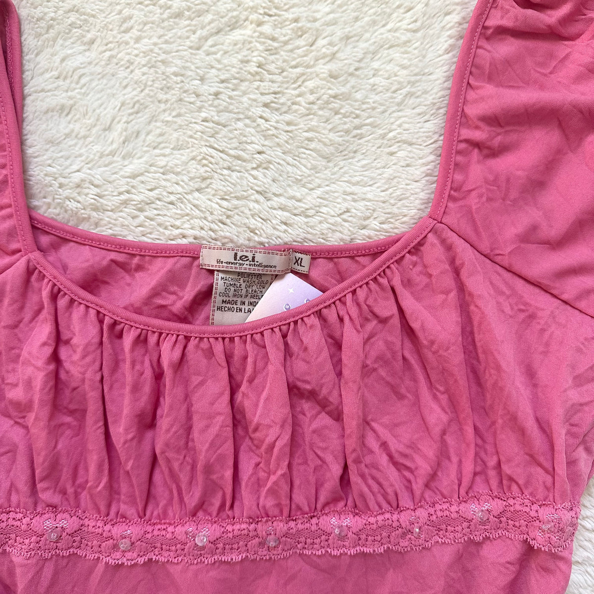 2000's bubblegum milkmaid blouse