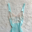 1980's aqua garden negligee