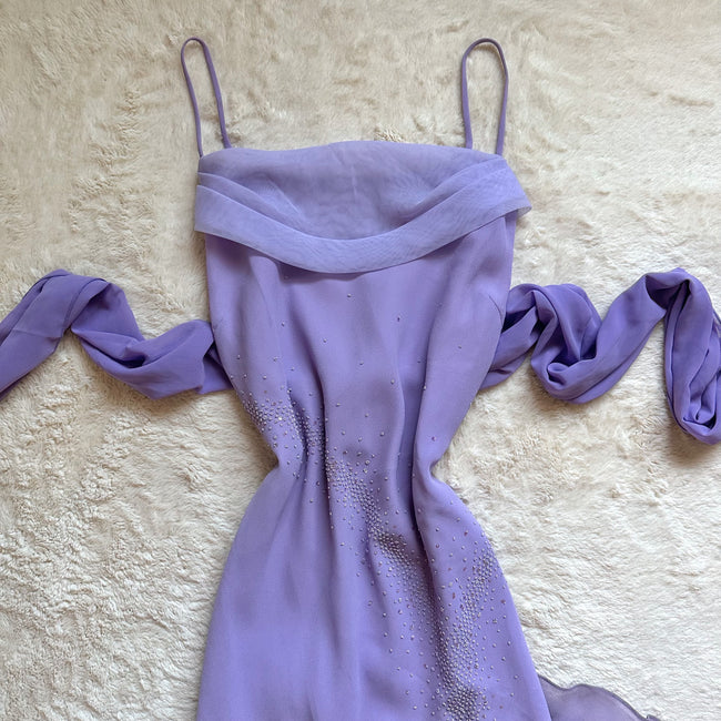 1990's lavender waltz gown