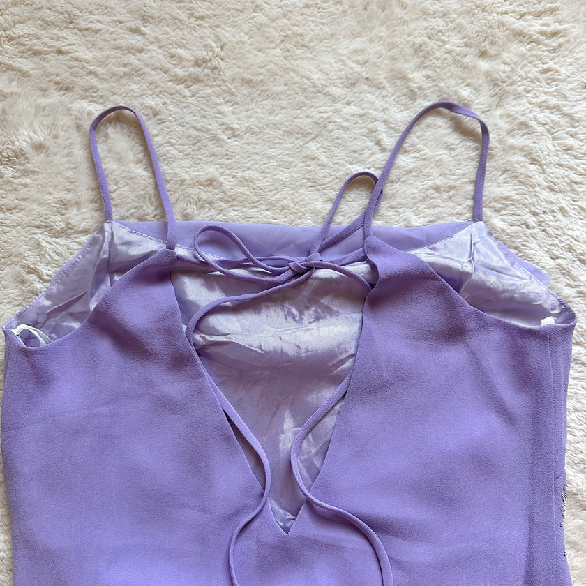 1990's lavender waltz gown