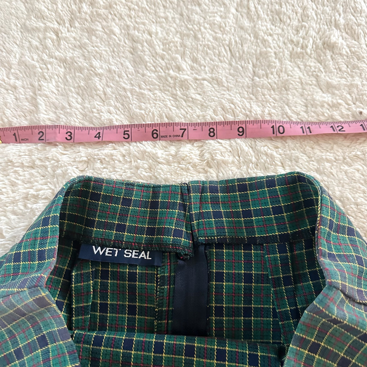 2000's woodland plaid skirt