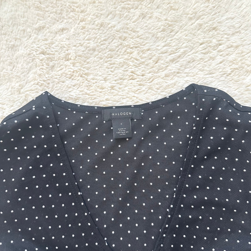 2000's polka dot blouse
