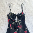 1980's wild rose slip dress + panty