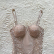 2000's cream petal bustier