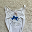 2003 ribbed rhinestone tank top