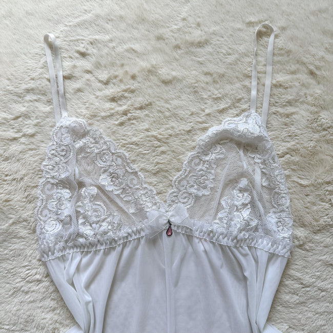 2000's pearl princess slip dress