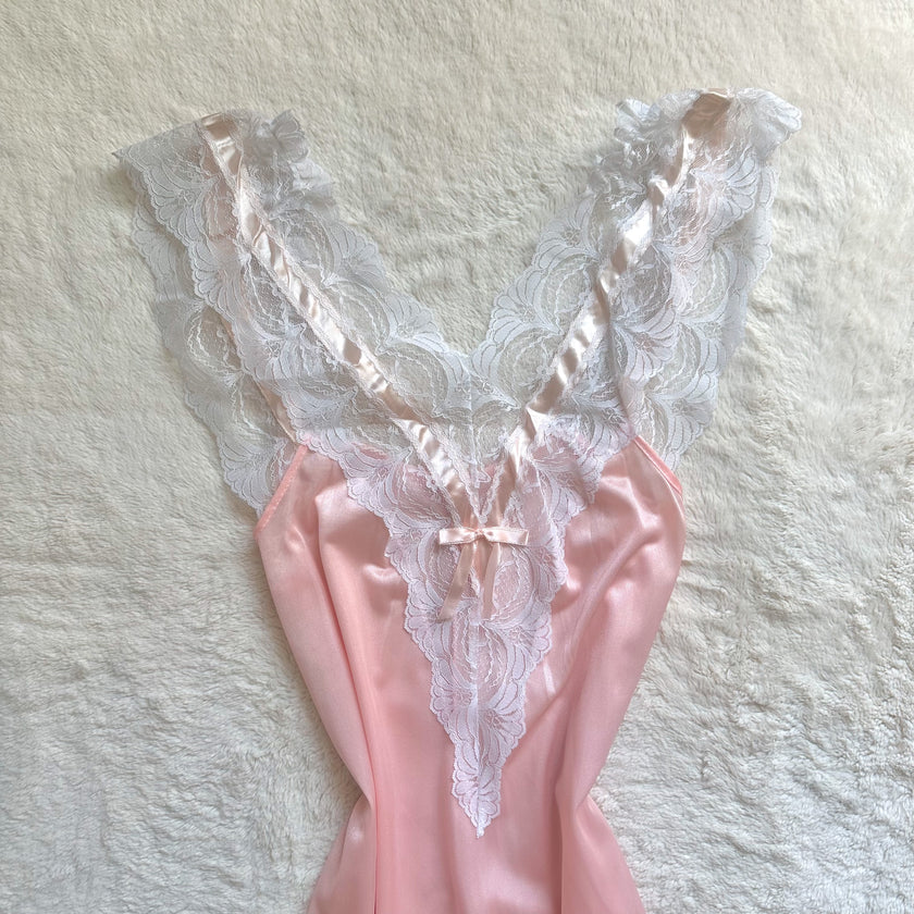 1980's blush keepsake negligee