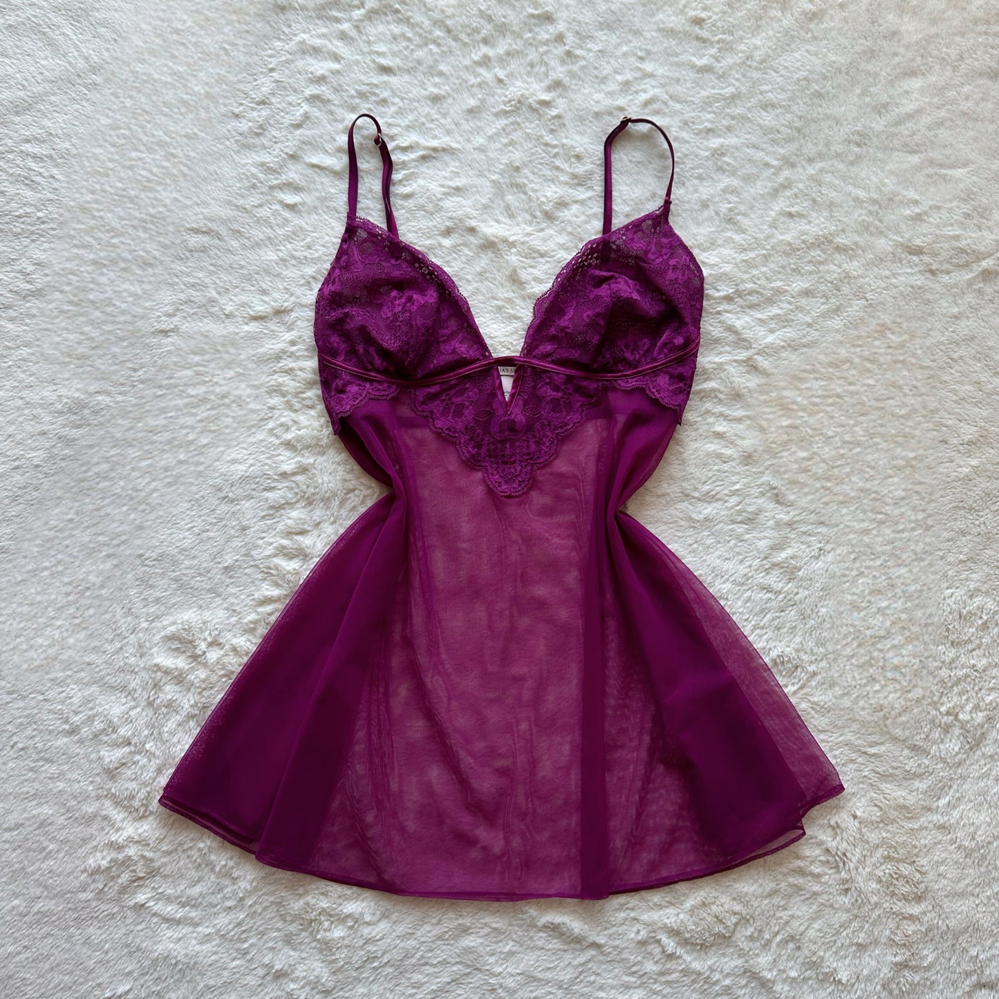 2019 raspberry mesh lace slip dress