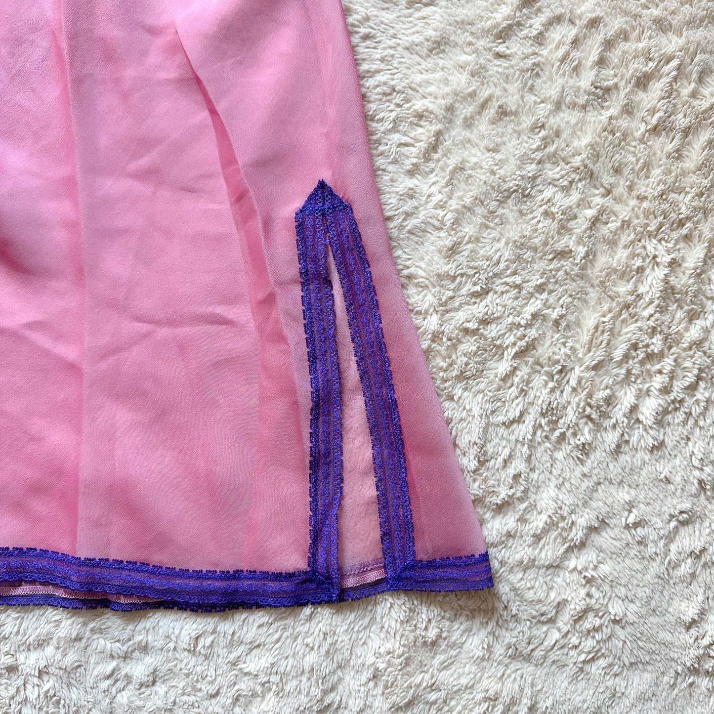 2000's persian pink + purple slip dress