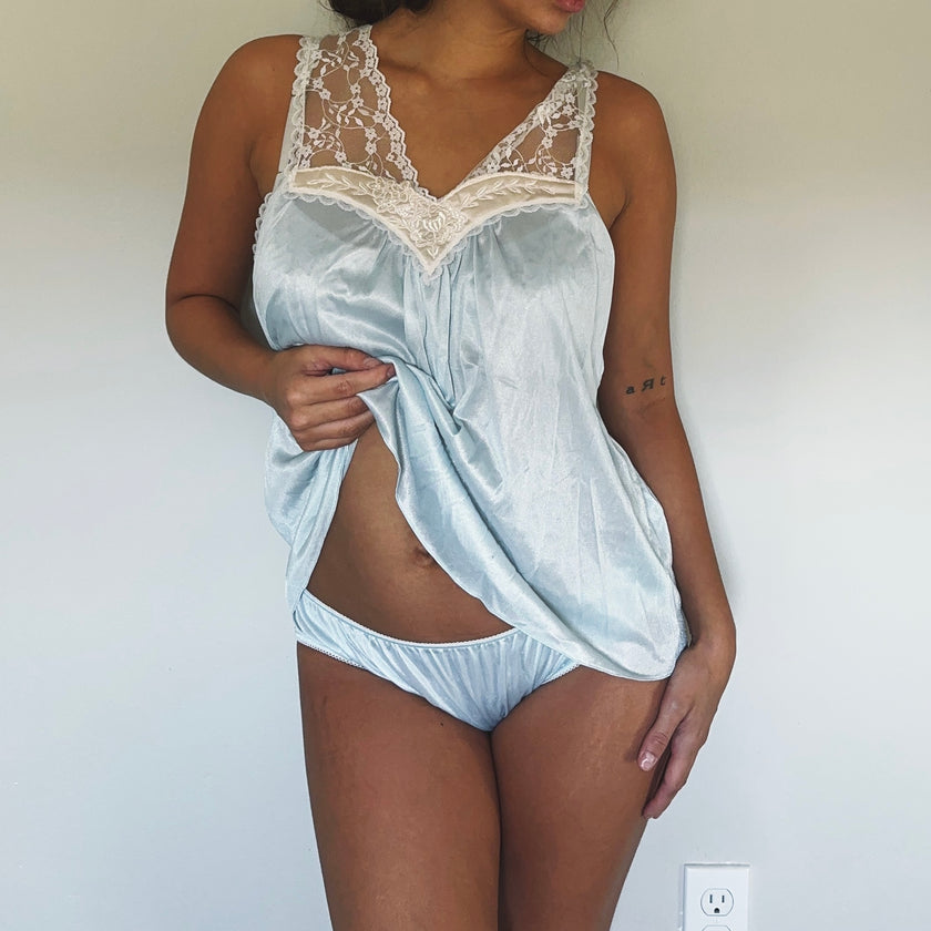 1990's cloudy skies babydoll set