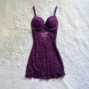 2000's plum temptation slip dress